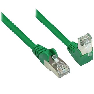 S-Impuls S/FTP CAT6 Gigabit netwerkkabel haaks/recht / groen - 0,25 meter