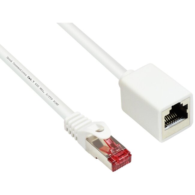 S/FTP CAT6 Gigabit netwerk verlengkabel / wit - 1 meter