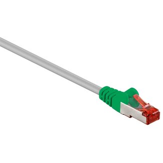 Goobay S/FTP CAT6 Gigabit crossover netwerkkabel / grijs - LSZH - 1 meter