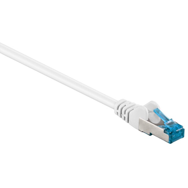 S/FTP CAT6a 10 Gigabit netwerkkabel / wit - LSZH - 0,25 meter