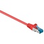 S/FTP CAT6a 10 Gigabit netwerkkabel / rood - LSZH - 0,25 meter