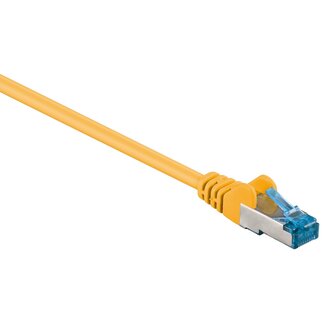Goobay S/FTP CAT6a 10 Gigabit netwerkkabel / geel - LSZH - 0,25 meter