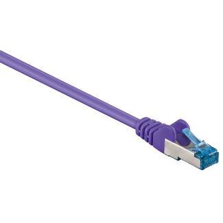 Goobay S/FTP CAT6a 10 Gigabit netwerkkabel / paars - LSZH - 0,25 meter