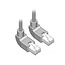 S/FTP CAT6a 10 Gigabit netwerkkabel haaks naar beneden / haaks naar beneden / grijs - LSZH - 1 meter