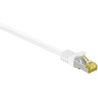 Goobay S/FTP CAT7 10 Gigabit netwerkkabel / wit - LSZH - 1 meter