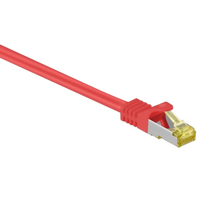 S/FTP CAT7 10 Gigabit netwerkkabel / rood - LSZH - 0,15 meter