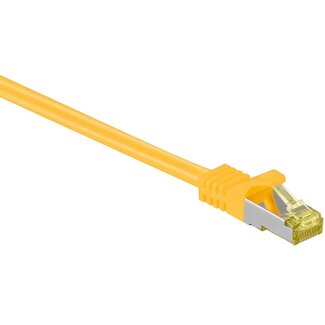 Goobay S/FTP CAT7 10 Gigabit netwerkkabel / geel - LSZH - 1,5 meter