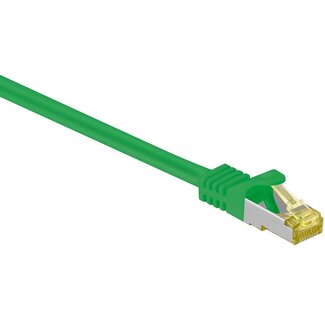 Goobay S/FTP CAT7 10 Gigabit netwerkkabel / groen - LSZH - 0,25 meter