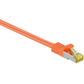 Goobay S/FTP CAT7 10 Gigabit netwerkkabel / oranje - LSZH - 0,25 meter
