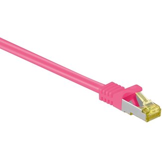 Goobay S/FTP CAT7 10 Gigabit netwerkkabel / roze - LSZH - 1 meter