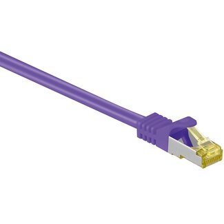 Goobay S/FTP CAT7 10 Gigabit netwerkkabel / paars - LSZH - 0,25 meter