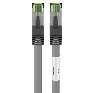 S-Impuls Premium S/FTP CAT8.1 40 Gigabit netwerkkabel / grijs - LSZH - 0,25 meter