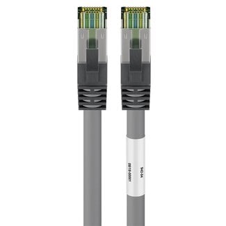 Goobay Premium S/FTP CAT8.1 40 Gigabit netwerkkabel / grijs - LSZH - 1 meter