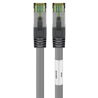 Goobay Premium S/FTP CAT8.1 40 Gigabit netwerkkabel / grijs - LSZH - 10 meter