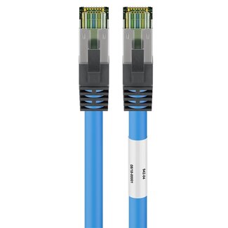 Goobay Premium S/FTP CAT8.1 40 Gigabit netwerkkabel / blauw - LSZH - 0,25 meter