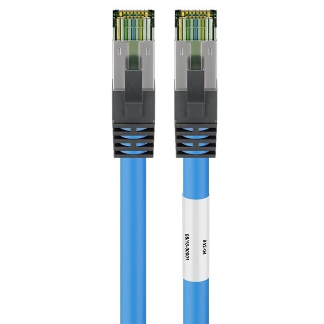 Premium S/FTP CAT8.1 40 Gigabit netwerkkabel / blauw - LSZH - 0,50 meter