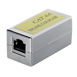 Transmedia STP CAT6a Gigabit RJ45 koppelstuk / grijs