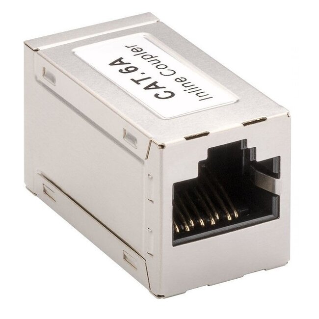 Premium STP CAT6a Gigabit RJ45 koppelstuk / metaal