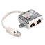 STP CAT5 RJ45 combiner/splitter (versie 2) - 0,15 meter