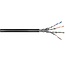 S/FTP CAT6 Gigabit outdoor netwerkkabel met vaste aders - AWG24 / zwart - 100 meter