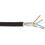 S/FTP CAT6a 10 Gigabit netwerkkabel met flexibele aders - AWG26 - LSZH / zwart - 100 meter