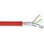 S/FTP CAT6a 10 Gigabit netwerkkabel met flexibele aders - AWG26 - LSZH / rood - 100 meter