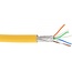 S/FTP CAT6a 10 Gigabit netwerkkabel met flexibele aders - AWG26 - LSZH / geel - 100 meter