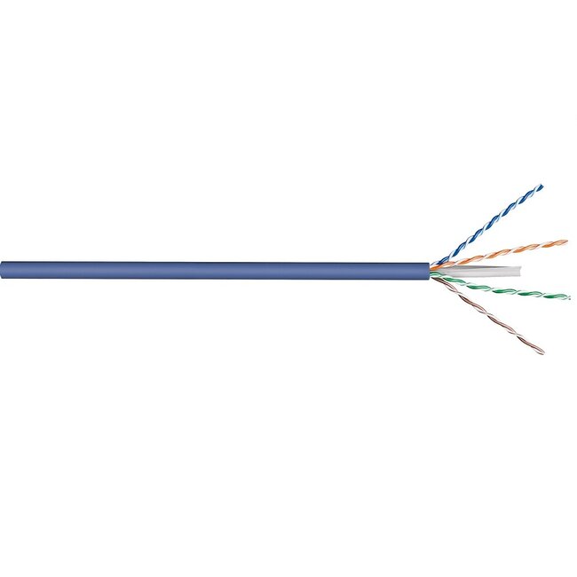 U/UTP CAT6a 10 Gigabit netwerkkabel met vaste aders - AWG23 - LSZH / blauw - 50 meter