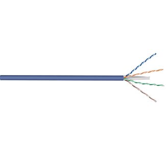 Goobay U/UTP CAT6a 10 Gigabit netwerkkabel met vaste aders - AWG23 - LSZH / blauw - 305 meter