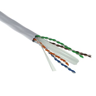 ACT U/UTP CAT6a 10 Gigabit netwerkkabel met vaste aders - AWG23 - PVC / grijs - 305 meter