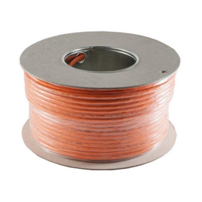 S/FTP CAT7 10 Gigabit 600 MHz netwerkkabel met flexibele aders - AWG26 - LSZH / oranje - 100 meter
