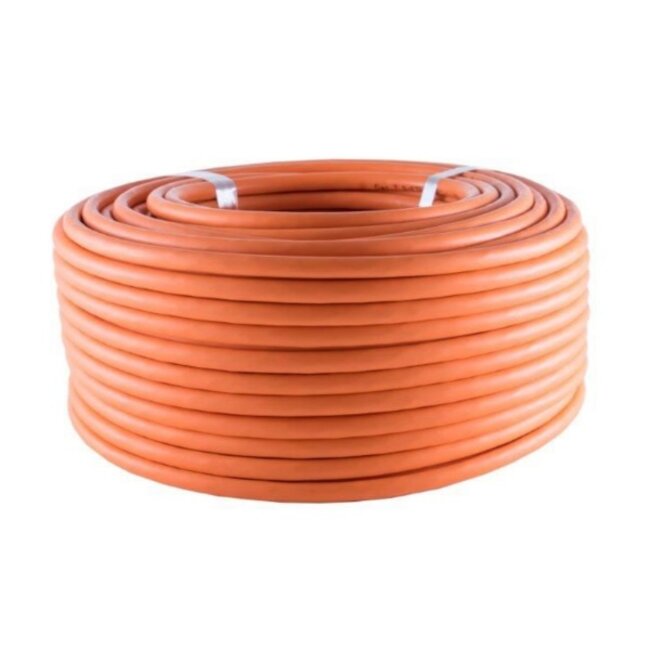 SFTP CAT7 600 MHz netwerkkabel | vaste aders | AWG24 | LSZH | oranje | 25 meter