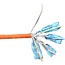 SFTP CAT7 600 MHz netwerkkabel | vaste aders | AWG24 | LSZH | oranje | 100 meter