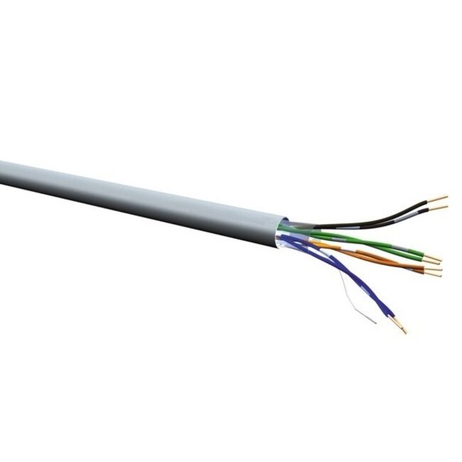 U/UTP CAT5e Gigabit netwerkkabel met vaste aders / grijs - 100 meter