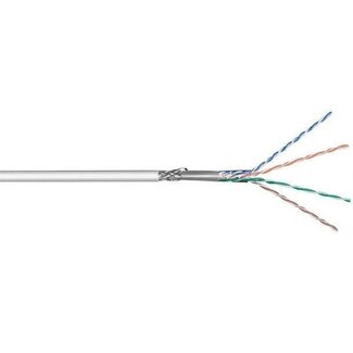 Goobay S/FTP CAT5e Gigabit netwerkkabel met vaste aders / grijs - 100 meter