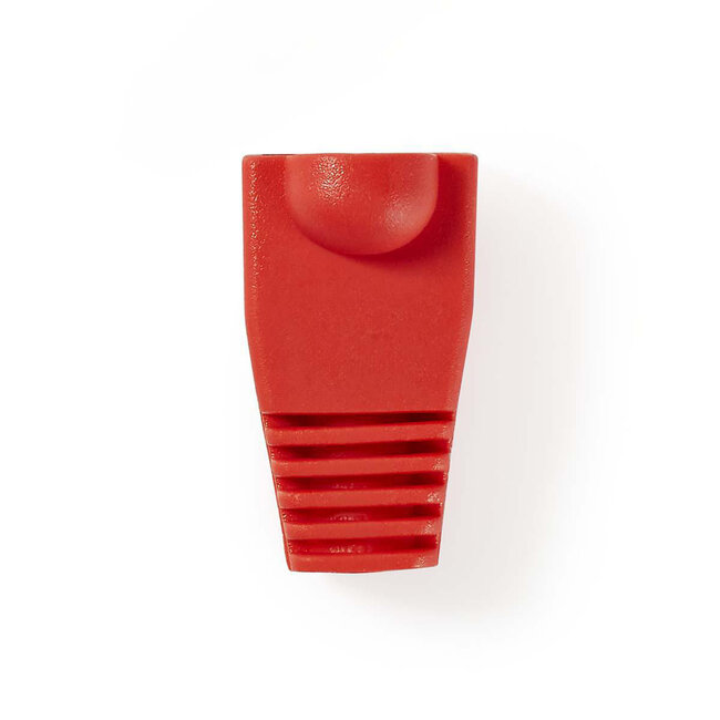 Netwerkplug huls voor RJ45 connectoren - kabel tot 6 mm - 10 stuks / rood