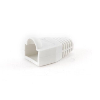 Cablexpert Netwerkplug huls voor RJ45 connectoren - kabel tot 6 mm - 100 stuks / wit