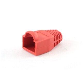 LogiLink Netwerkplug huls voor RJ45 connectoren - kabel tot 6 mm - 100 stuks / rood