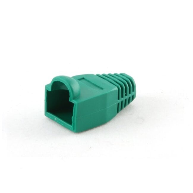 Netwerkplug huls voor RJ45 connectoren - kabel tot 6 mm - 100 stuks / groen