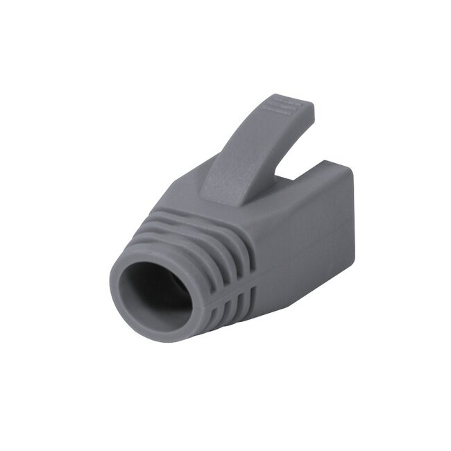 Netwerkplug huls voor RJ45 connectoren - kabel tot 8 mm - 10 stuks / grijs
