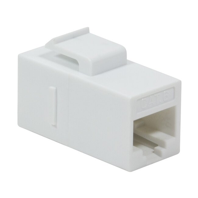 UTP CAT6 Gigabit Keystone module RJ45 - RJ45 - compact / wit