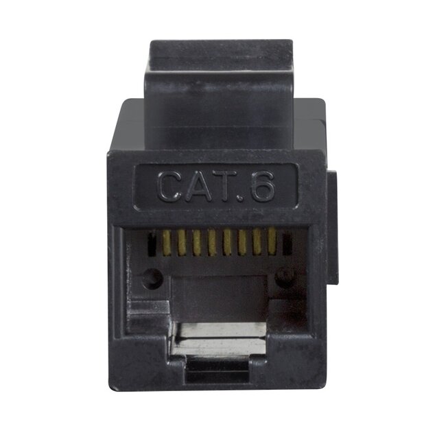 UTP CAT6 Gigabit Keystone module RJ45 - RJ45 - compact / zwart