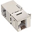 STP CAT6 Gigabit Keystone module RJ45 - RJ45 - 90° haaks / metaal