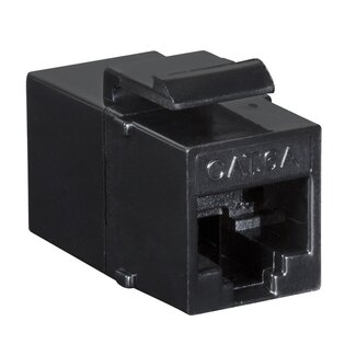 LogiLink UTP CAT6a 10 Gigabit Keystone module RJ45 - RJ45 - compact / zwart
