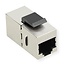 STP CAT6a 10 Gigabit Keystone module RJ45 - RJ45 - compact / metaal