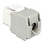 UTP CAT6 Gigabit Keystone module RJ45 - LSA (toolless) / wit/grijs