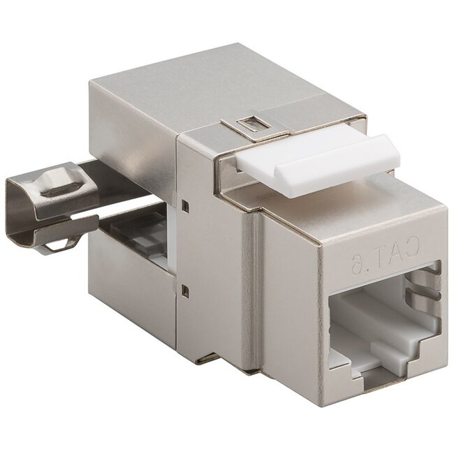 STP CAT6 Gigabit Keystone module RJ45 - LSA (toolless) - haaks / metaal