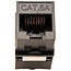 UTP CAT6a 10 Gigabit Keystone module RJ45 - LSA (toolless) - compact / zwart