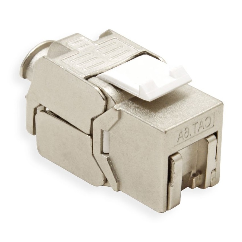 Value STP CAT6a Gigabit Keystone module RJ45 - LSA - compact met afsluitcover / zinklegering