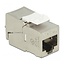 STP CAT6a 10 Gigabit Keystone module RJ45 - LSA (toolless) - compact / gegoten zink